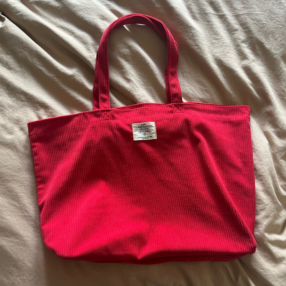 Sezane Red Tote Bag